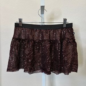Sparkle Athletic Brown Skirt